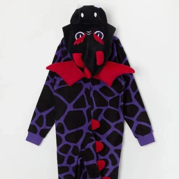 (Pre-loved) Youth 3D Dragon Plush Onesie - Picture 4 of 8